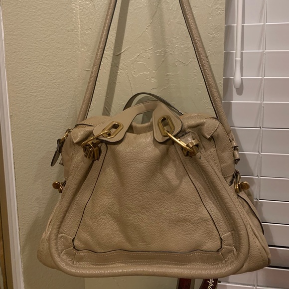Chloe Paraty 2 way bag in beige - Picture 1 of 12